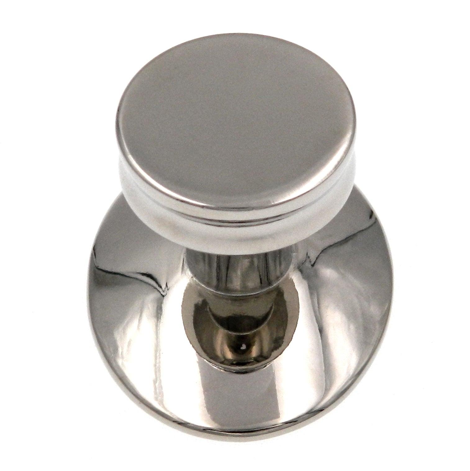 Hickory Hardware Metropolis K65-14 - Pomo para gabinete (níquel brillante, con placa trasera ovalada)