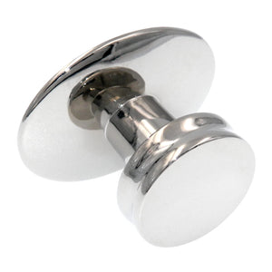 Hickory Hardware Metropolis Bright Nickel Cabinet Knob with Oval Backplate K65-14