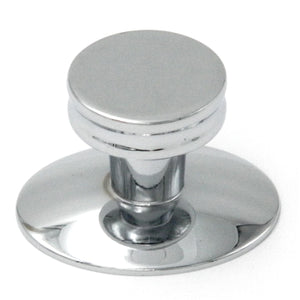 10 Pack Hickory Hardware Metropolis 1 1/8" Polished Chrome Round with Backplate Cabinet Knob K65-CH
