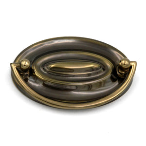 Belwith Keeler Manor House Lancaster Hand Polished 2 1/2"cc Swing Bail Pull with Backplate L33