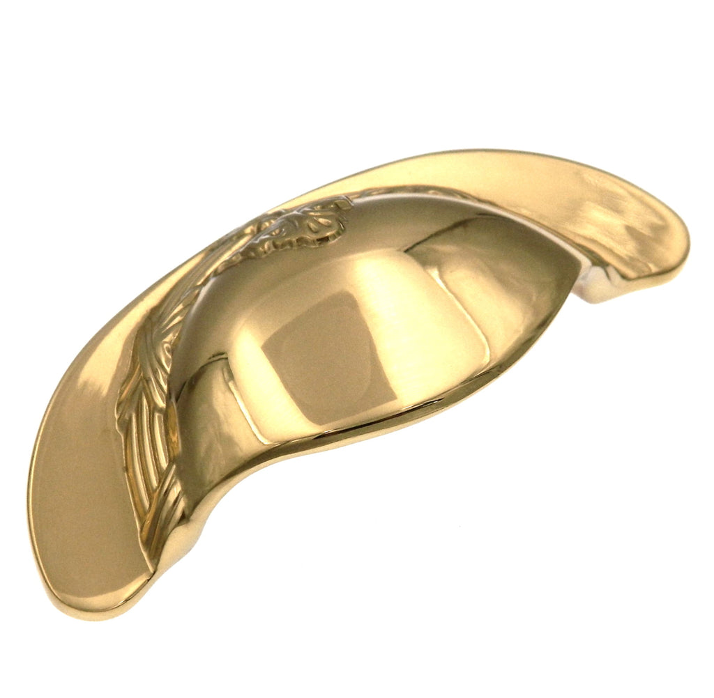 Belwith Keeler Ribbon & Reed M13 Polished Brass 3"cc Solid Brass Cabin