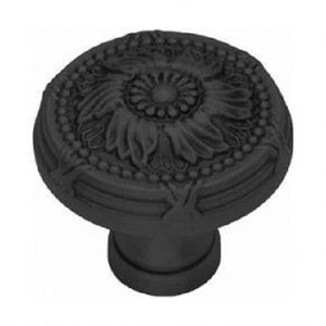 Belwith Keeler Ribbon & Reed 1 1/4" Oil Rubbed Bronze Round Ornate Solid Brass Cabinet Knob M302