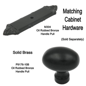 Belwith Keeler Solid Brass Ribbon & Reed Oil-Rubbed Bronze Knob Backplate M304