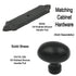 Keeler Power & Beauty Oil-Rubbed Bronze Oval Smooth 1 3/8" Solid Brass Cabinet Knob P9176-10B