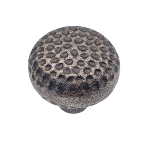 10 Pack Belwith Keeler Kingston 1 1/4" Old English Pewter Hammered Solid Brass Cabinet Knob M671
