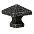 Belwith Keeler Kingston 1 1/4" Old English Pewter Square Hammered Pyramid Solid Brass Cabinet Knob M682