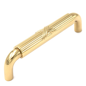 20 Pack Keeler Ribbon & Reed M8 Polished Brass 3 3/4" (96mm)cc Solid Brass Handle Pull