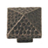 10 Pack Belwith Keeler Kingston 1 1/4" Antique Satin Bronze Square Hammered Pyramid Solid Brass Cabinet Knob M82