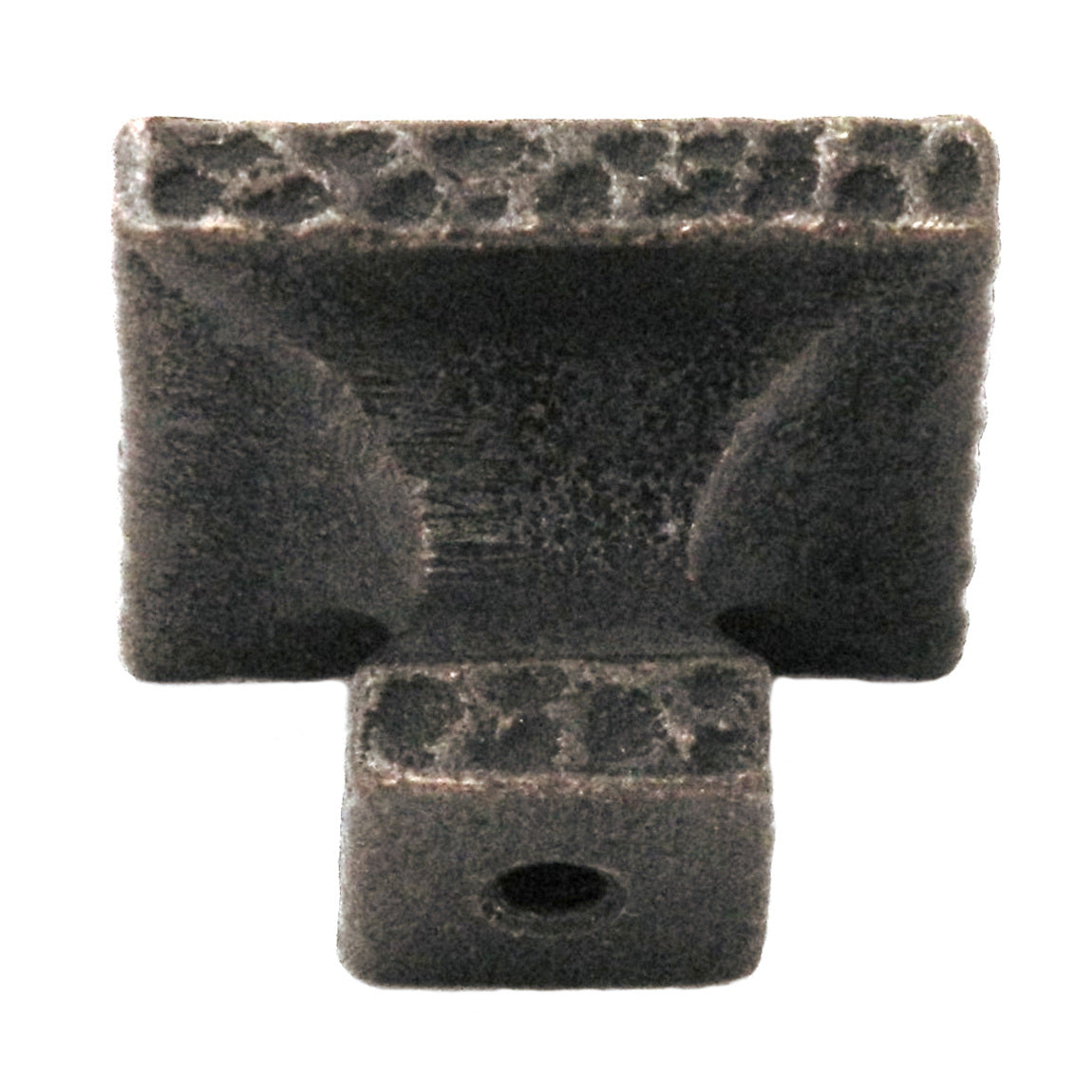 10 Pack Belwith Keeler Kingston 1 1/4" Antique Satin Bronze Square Hammered Pyramid Solid Brass Cabinet Knob M82