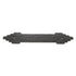 Acorn Mfg Forged Iron Cabinet Pull With Backplate 3 3/4" (96mm) Ctr. Black MPABP