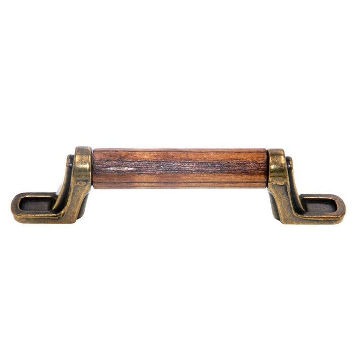 Keeler Brass Wood Grain Antique Brass, Wood 3 Ctr. Cabinet Pull N1609
