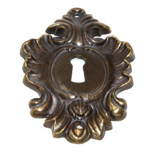 Keeler Brass Early American Victorian Keyhole Escutcheon Cover Brass N2576-9069