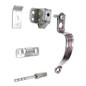 National Lock Utility Chrome With Red Lines Push Button Cabinet Catch N61-3333