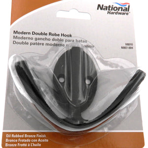 National Hardware Modern Double Robe Hook Oil-Rubbed Bronze N807-004