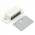Hickory Hardware Blanco, Plata 1-3/8"cc Cierre magnético para puerta de gabinete P109-W