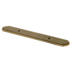 10 Pack Belwith Sherwood Antique Solid Brass 3"cc Cabinet Handle Backplates P109