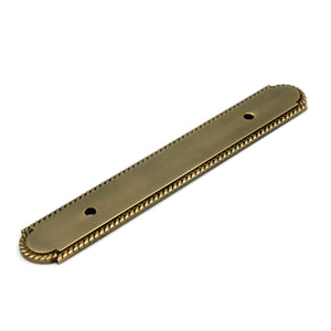 Hickory Hardware Annapolis Antique Brass Solid Brass 3 3/4"cc Pull Backplate P110
