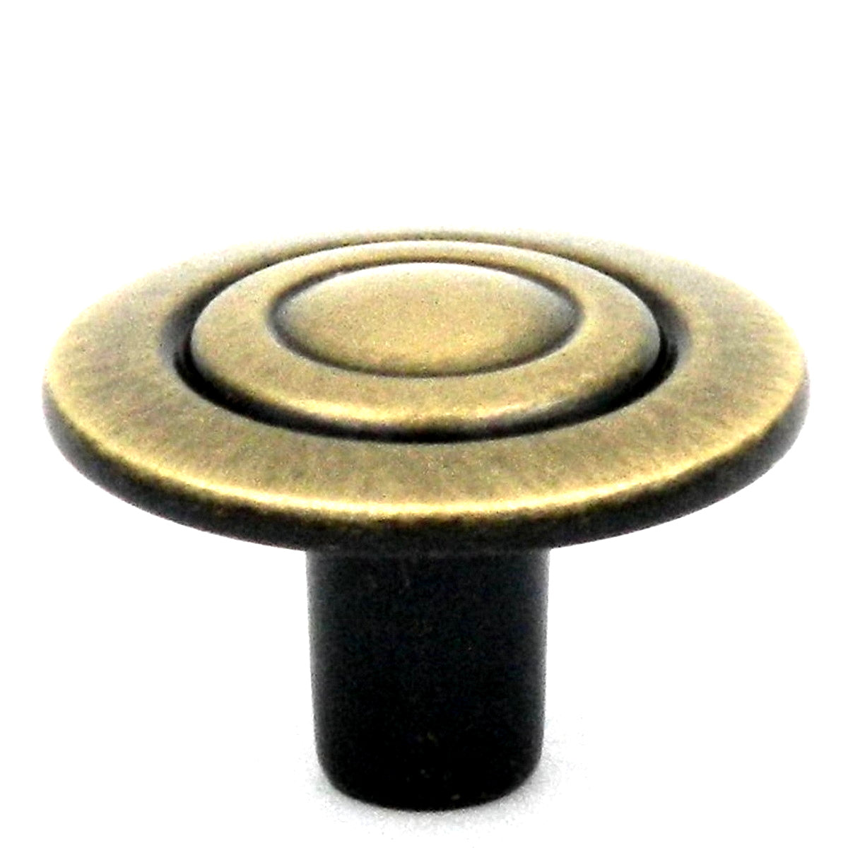 Hickory Hardware Cavalier P120-AB - Pomo para gabinete (latón envejecido, 1 1/8 pulgadas)