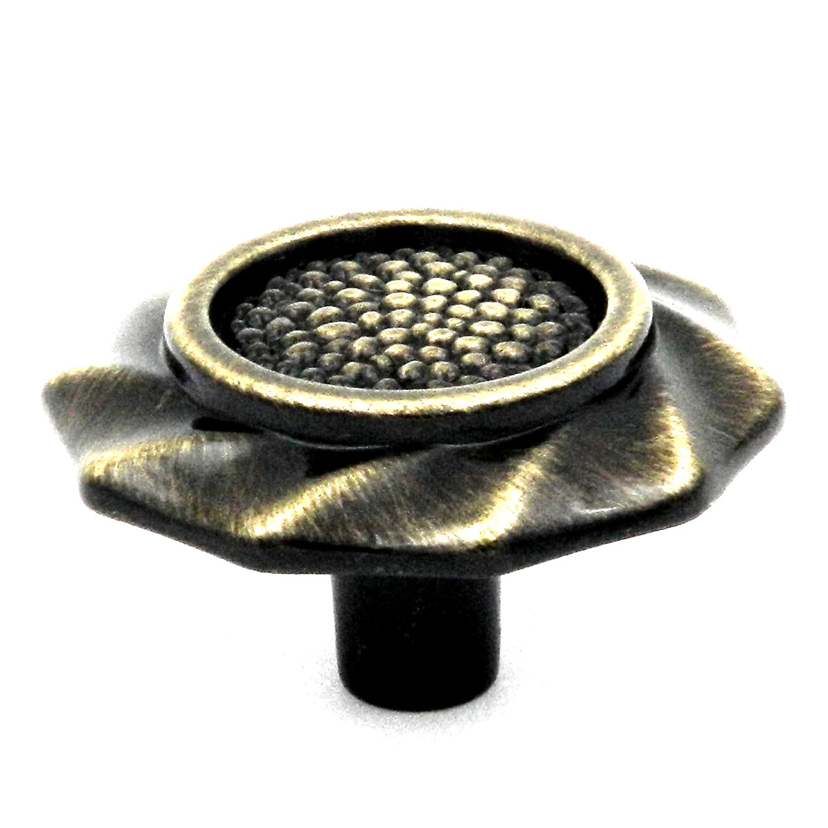 Hickory Hardware Cavalier P123-AB - Pomo para gabinete (latón envejecido, 1 1/2 pulgadas)
