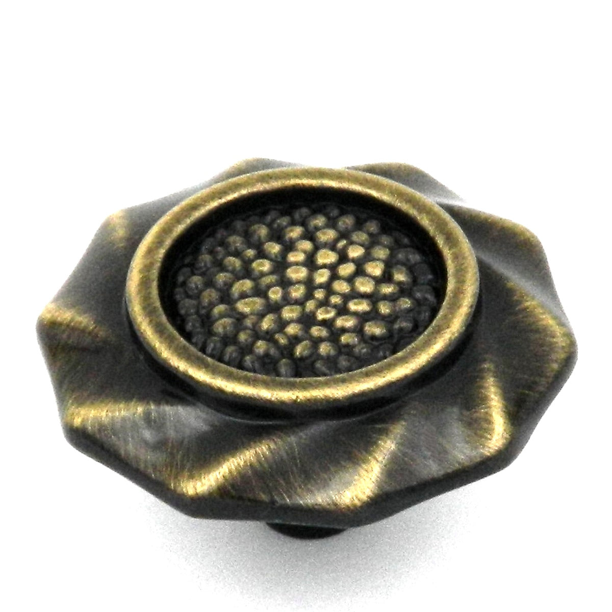 Hickory Hardware Cavalier P123-AB - Pomo para gabinete (latón envejecido, 1 1/2 pulgadas)