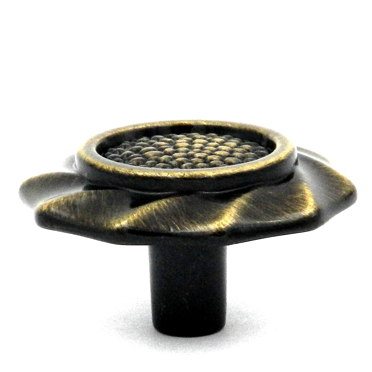 Hickory Hardware Cavalier P123-AB - Pomo para gabinete (latón envejecido, 1 1/2 pulgadas)