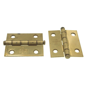 Lawrence Brothers 2" x 1 3/4" Button Tip Light Mortise Hinges 2 Pack P1255S-DB