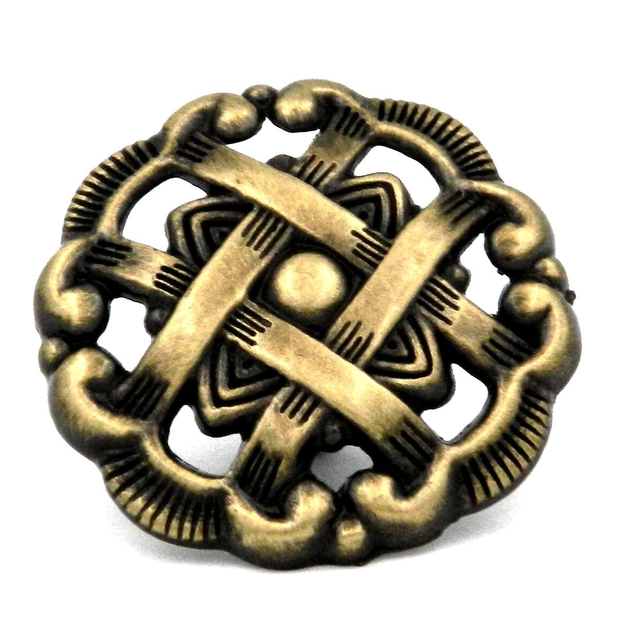 Hickory Hardware Cavalier Antique Brass Ornate 1 1/2" Cabinet Knob P126-AB