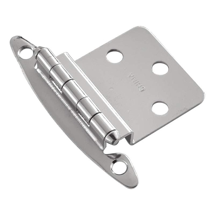 Pair Hickory Hardware Polished Chrome 3/8" Inset Hinges Non Self-Closing P140-26