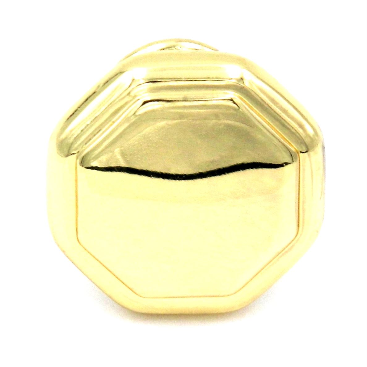 P14004-3 Polished Brass 1 1/8" Octagon Cabinet Knobs Belwith Hickory Conquest