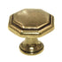 Hickory Hardware Conquest Lustre Brass 1 1/8" Octagon Cabinet Knob P14004-LB