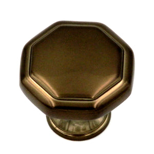 Hickory Hardware Conquest P14004-VBZ - Perilla octogonal redonda de bronce ventian de 1 1/8 pulgadas