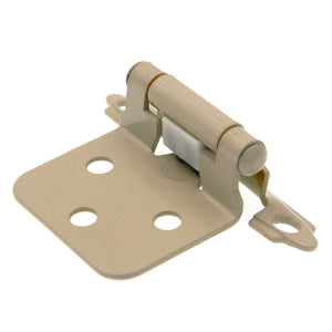 Pair Belwith Almond Variable Overlay Self-Closing Flush Cabinet Hinges P144-A3