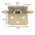 6 Pair (12) Polished Brass Flush Self-Closing Cabinet Hinges Belwith P144-3-6