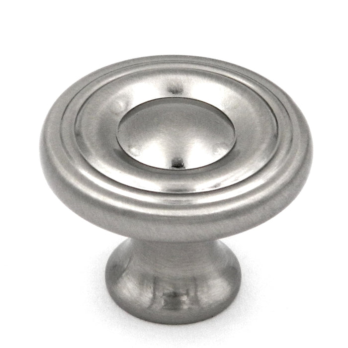20 Pack Hickory Hardware Conquest 1 1/8" Satin Nickel Round Disc Cabinet Knob P14402-SN