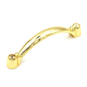Hickory Conquest P14441-3 Polished Brass 3"cc Arch Cabinet Handle Pull