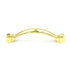 Hickory Conquest P14441-3 Polished Brass 3"cc Arch Cabinet Handle Pull