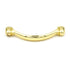 Hickory Conquest P14441-3 Polished Brass 3"cc Arch Cabinet Handle Pull