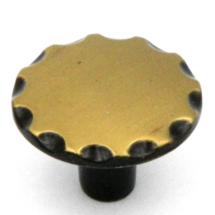 Hickory Hardware Cavalier Antique Brass Round Flat 1 1/8" Cabinet Knob P146-AB