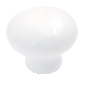 10 Pack P14630-W White Finish 1 1/8" Mushroom Cabinet Knob Pull Belwith Conquest
