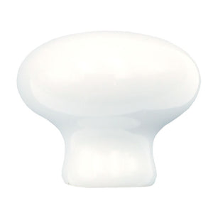 10 Pack P14630-W White Finish 1 1/8" Mushroom Cabinet Knob Pull Belwith Conquest