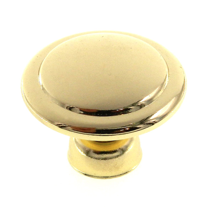 Belwith Conquest Polished Brass 1 1/2" Round Cabinet Knob