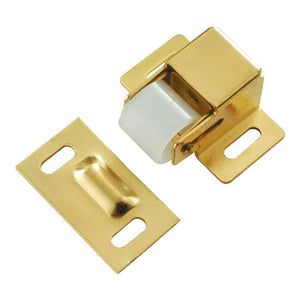 P171-3 Polished Brass 1-3/8"cc Door Roller Catch Hickory Hardware