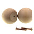 Pair of P182-UW Natural Wood 2" Mushroom Cabinet Knob Pulls Belwith Hickory