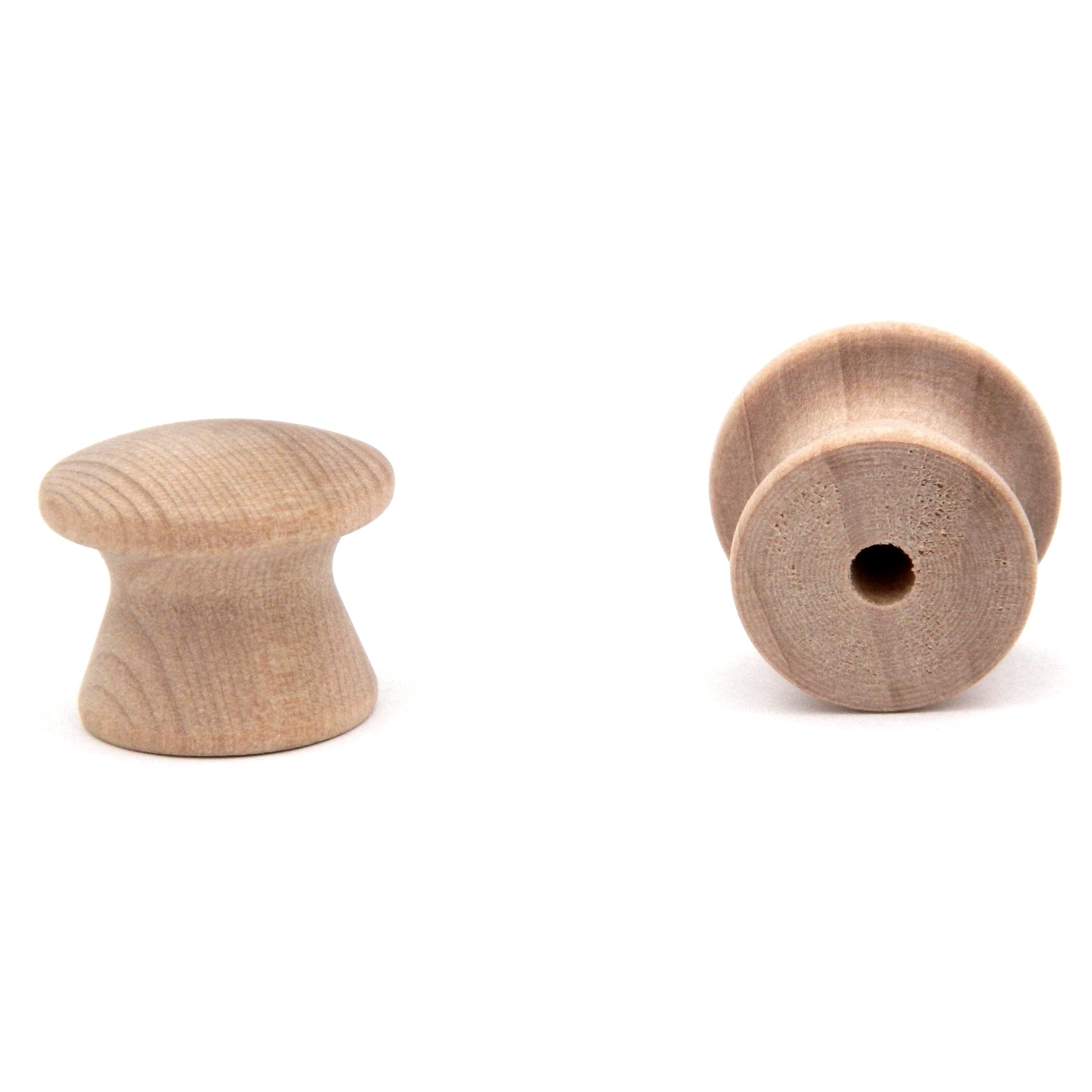 10 Pack Hickory Hardware Natural Woodcraft 1" Unfinished Round Wood Cabinet Knob P183-UW