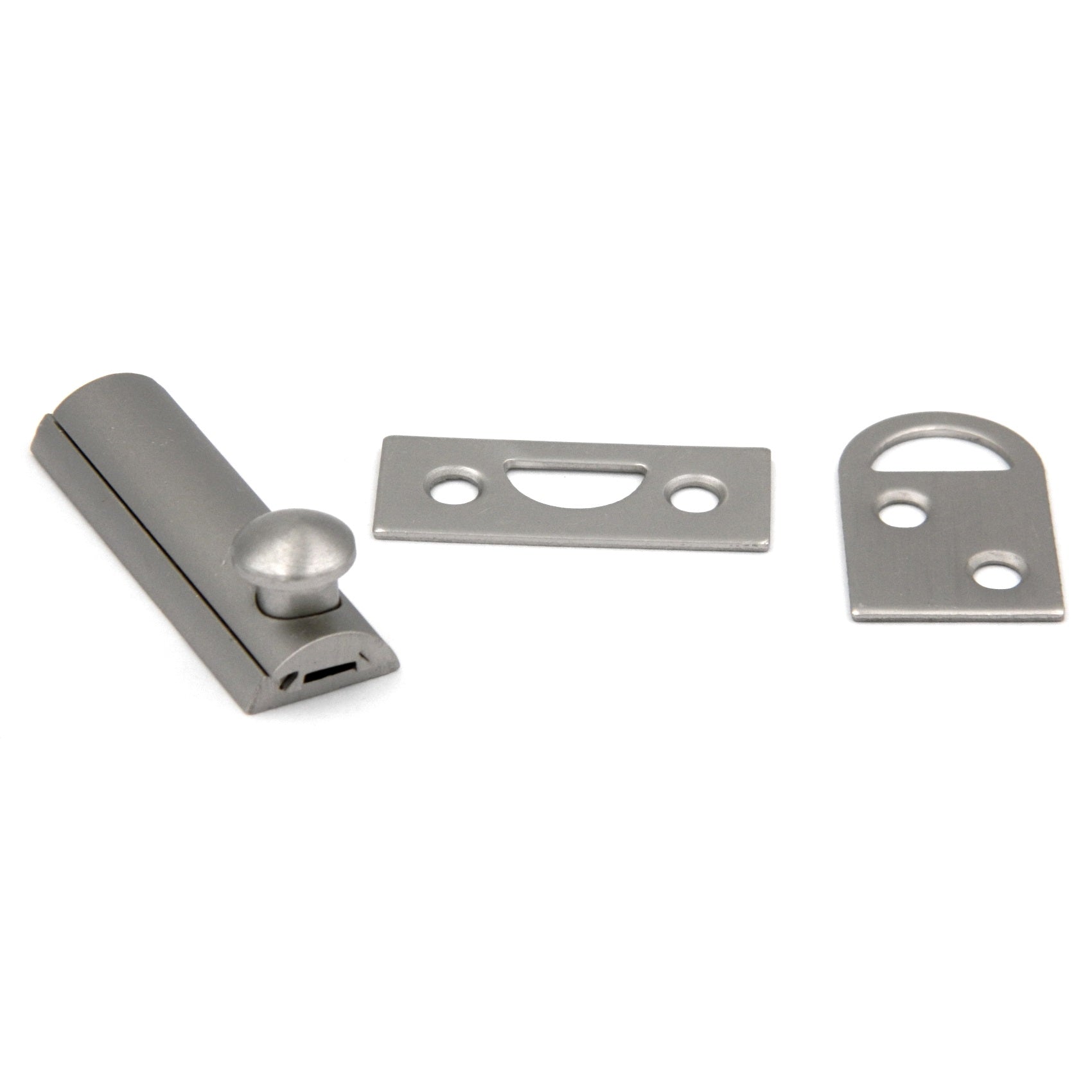 P1847-SN Perno de puerta corrediza de superficie de latón macizo de níquel satinado de 2" Bel con nogal