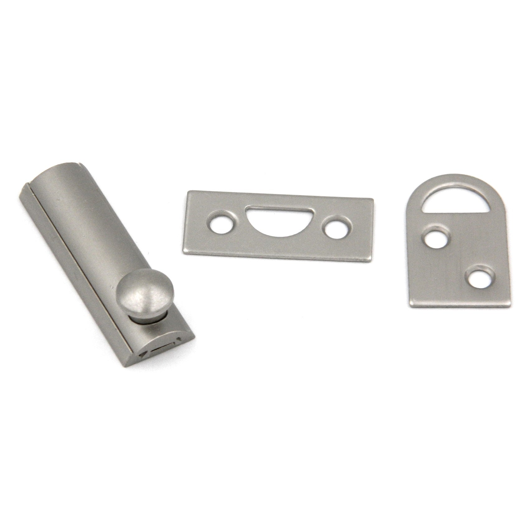 P1847-SN Perno de puerta corrediza de superficie de latón macizo de níquel satinado de 2" Bel con nogal
