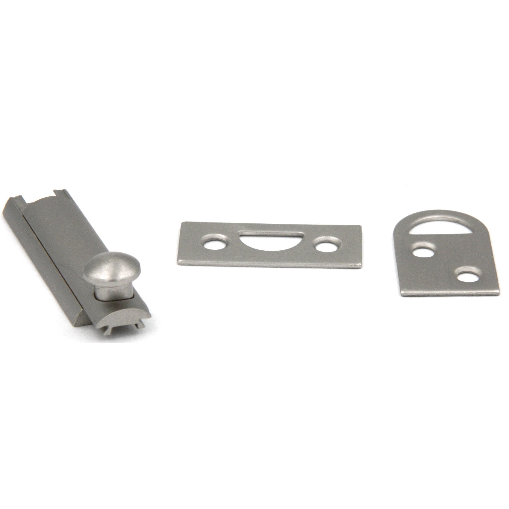 P1847-SN Perno de puerta corrediza de superficie de latón macizo de níquel satinado de 2" Bel con nogal