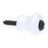 Hickory Hardware English Cozy 11/16" blanco con vástago de tornillo de latón pulido perilla de gabinete P2-W