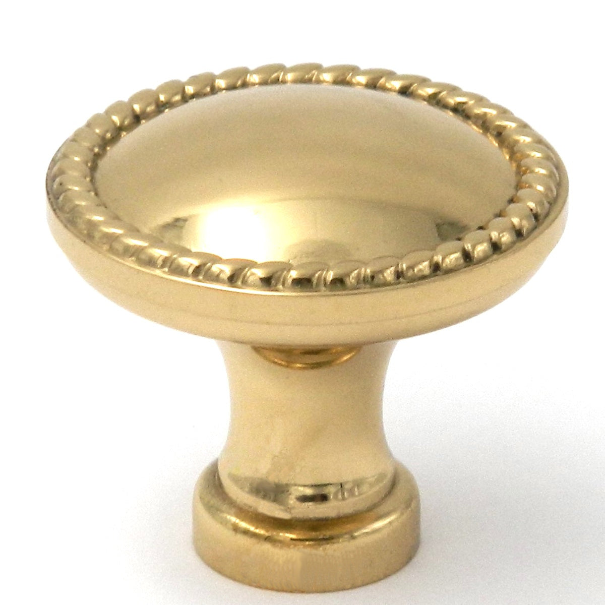 Belwith Hickory Annapolis 1 1/4" latón pulido redondo latón macizo perilla de gabinete P2
