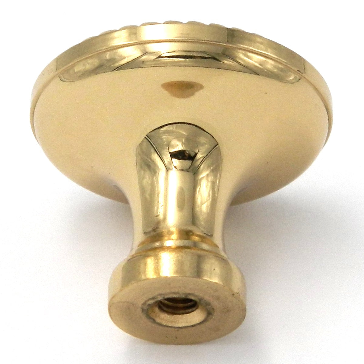 Belwith Hickory Annapolis 1 1/4" latón pulido redondo latón macizo perilla de gabinete P2